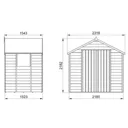 Forest Garden 7x5 Apex Pressure treated Overlap Wooden Shed with floor (Base included) - Assembly service included