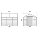 Forest Garden 10x8 Apex Pressure treated Overlap Wooden Shed with floor