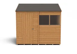Forest Garden 8x6 Reverse apex Dip treated Overlap Wooden Shed with floor