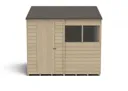 Forest Garden 8x6 Reverse apex Pressure treated Overlap Wooden Shed with floor