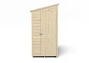 Forest Garden 6x3 Pent Pressure treated Overlap Natural Timber Wooden Shed with floor