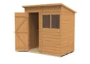 Forest Garden 6x4 Pent Dip treated Overlap Wooden Shed with floor - Assembly service included