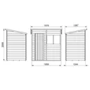 Forest Garden 6x4 Pent Dip treated Overlap Wooden Shed with floor (Base included)