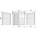 Forest Garden 6x4 Pent Pressure treated Overlap Wooden Shed with floor - Assembly service included
