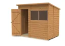 Forest Garden 7x5 Pent Dip treated Overlap Wooden Shed with floor - Assembly service included