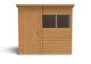 Forest Garden 7x5 Pent Dip treated Overlap Wooden Shed with floor (Base included)