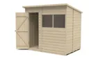 Forest Garden 7x5 Pent Pressure treated Overlap Wooden Shed with floor