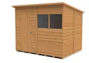 Forest Garden 8x6 Pent Dip treated Overlap Wooden Shed with floor (Base included)