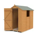 Forest Garden 6x4 Apex Dip treated Shiplap Shed with floor (Base included)