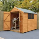 Forest Garden 8x6 Apex Dip treated Shiplap Shed with floor (Base included)