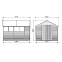 Forest Garden 12x8 Apex Dip treated Shiplap Shed with floor