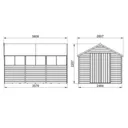 Forest Garden 12x8 Apex Dip treated Shiplap Shed with floor - Assembly service included