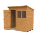 Forest Garden 6x4 Pent Dip treated Shiplap Shed with floor (Base included)