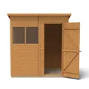 Forest Garden 6x4 Pent Dip treated Shiplap Shed with floor (Base included) - Assembly service included