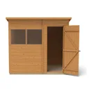 Forest Garden 7x5 Pent Dip treated Shiplap Shed with floor (Base included) - Assembly service included