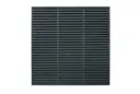 Forest Contemporary Double Slatted Fence Panel 1.8m x 1.8m Treated Anthracite Grey (Pack of 5)