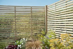 Forest Contemporary Slatted Fence Panel 1.8m x 1.5m Treated Timber (Pack of 4)