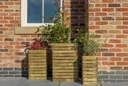 Forest Contemporary Slatted Planters - Treated Timber (Set of 3)