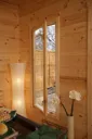 Forest Mendip Pent Roof Double Glazed Log Cabin (24kg Polyester Felt, no Underlay ) 5.0m x 4.0m Natural Timber