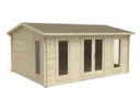 Forest Rushock Apex Roof Double Glazed Log Cabin (24kg Polyester Felt, no Underlay ) 5.0m x 4.0m Natural Timber