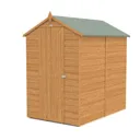 Forest Garden Delamere Range 6x4 Apex Dip treated Shiplap Golden Brown Shed with floor