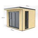Forest Garden Xtend+ 10x9 Pent Tongue & groove Garden office - Assembly service included