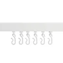 Croydex Extendable Bathroom White Shower curtain rail (L)1800m