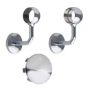Modern Polished Stainless steel Rounded Handrail kit, (L)3.6m (W)40mm