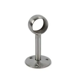 Colorail Nickel effect Stainless steel Rail centre socket (L)25mm (Dia)25mm