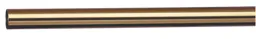 Colorail Brushed Brass effect Steel Round Tube, (L)0.91m (Dia)19mm
