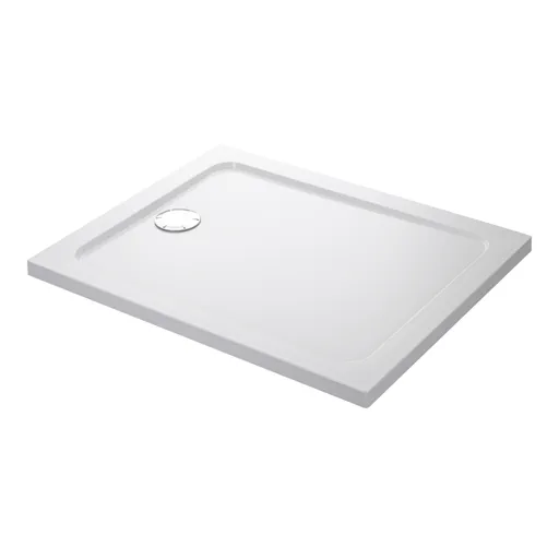 Mira Flight Low Rectangular Shower Tray - 1600 x 760mm 0 Upstands with Waste