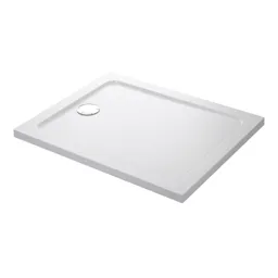 Mira Flight Low Rectangular Shower Tray - 1600 x 700mm 0 Upstands with Waste