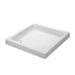 Mira Flight Square Shower Tray - 760 x 760mm 0 Upstands with Waste