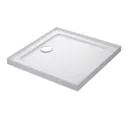 Mira Flight Low Square Shower Tray - 760 x 760mm 4 Upstands with Waste