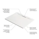 Mira Flight Level Rectangular Shower Tray - 1200 x 800mm with Waste - 1.1898.106.WH