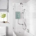 Mira Azora Dual Glass Electric Shower With Handset & Drencher Head 9.8kW 1.1634.156