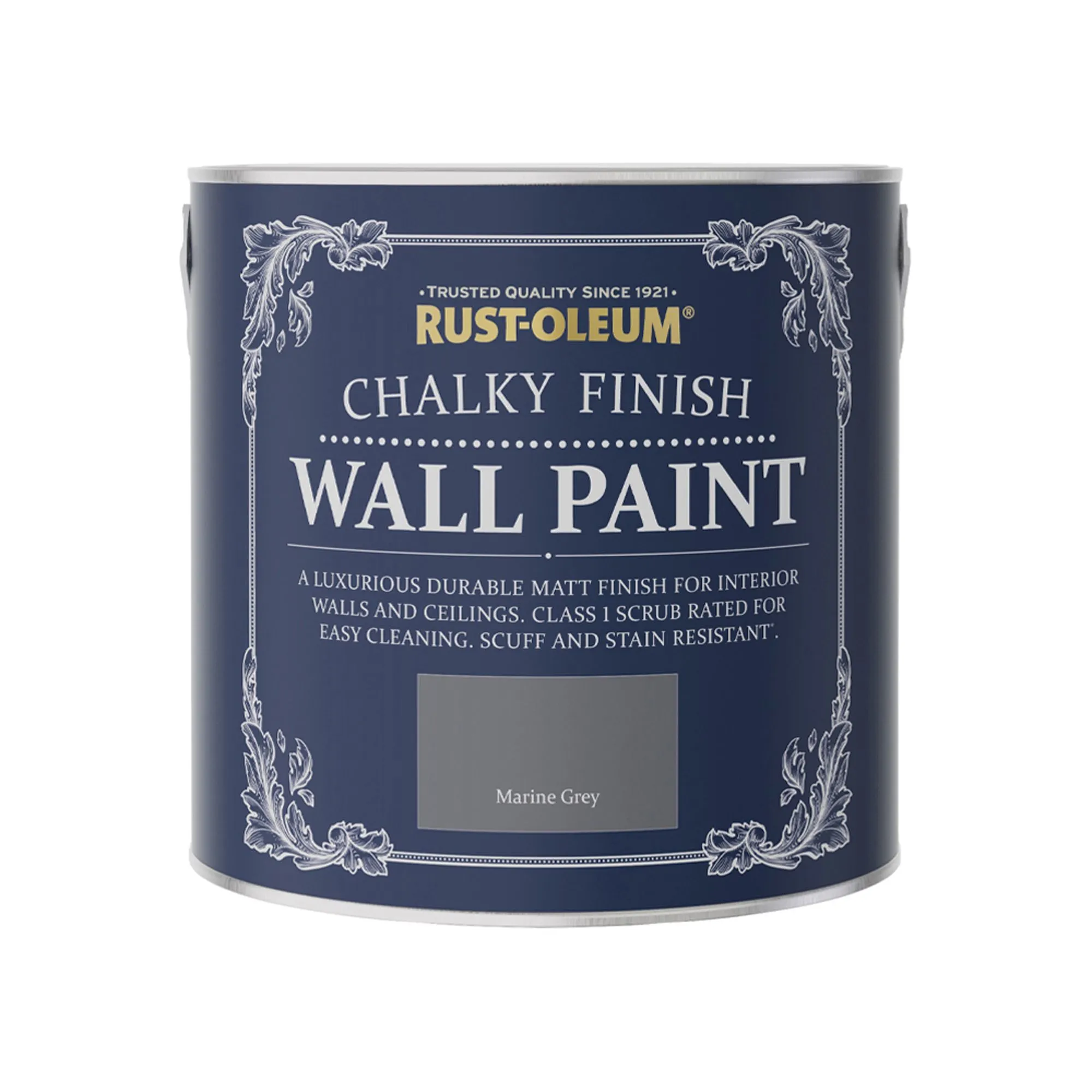 Rust-Oleum Chalky Finish Wall Marine grey Flat matt Emulsion paint, 2.5L
