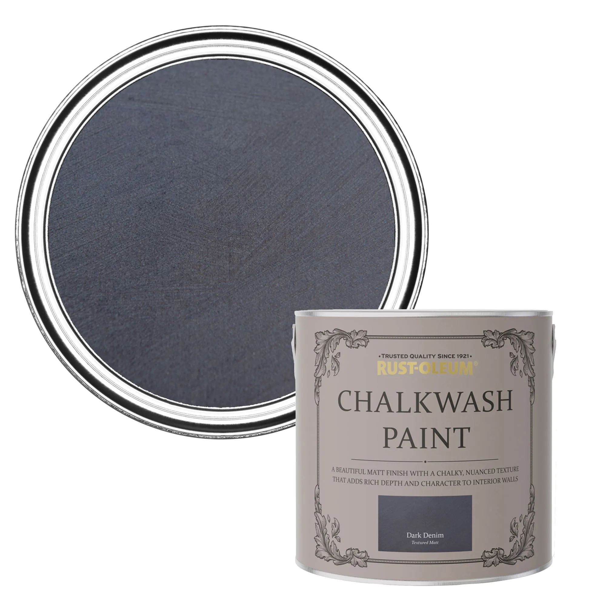 Rust-Oleum Chalkwash Dark denim Flat matt Emulsion paint, 2.5L