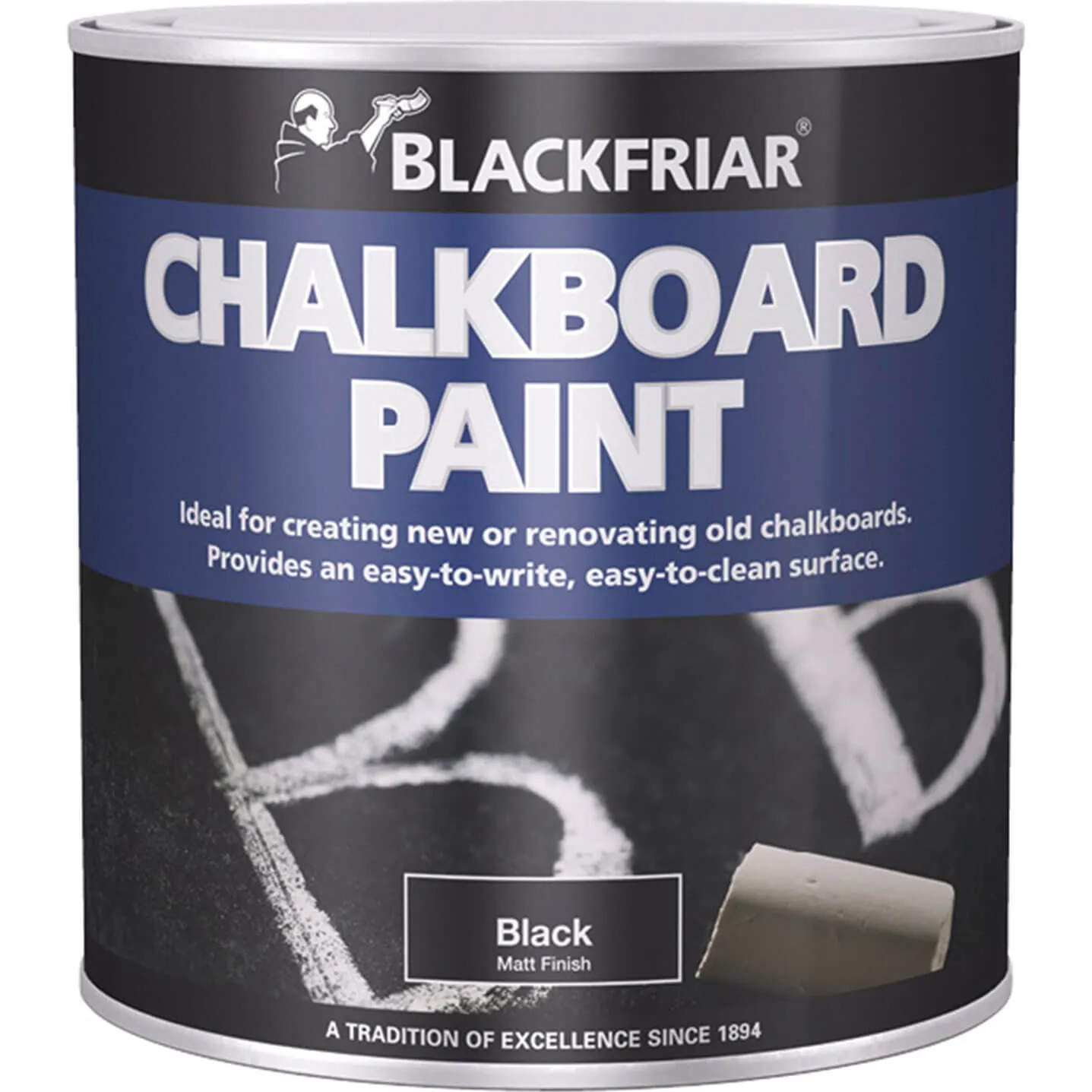 Blackfriar Chalkboard Paint for Renovating or Creating Chalkboards - Black, 250ml