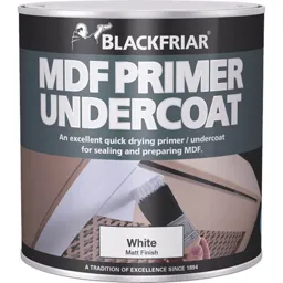 Blackfriar Quick Drying MDF Primer Undercoat - White, 500ml
