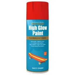 Rust-Oleum High glow Red orange Matt Fluorescent effect Multi-surface Spray paint, 400ml