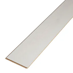 GoodHome Ballarat White Gloss Oak effect High-density fibreboard (HDF) Laminate Flooring Sample, (W)192mm