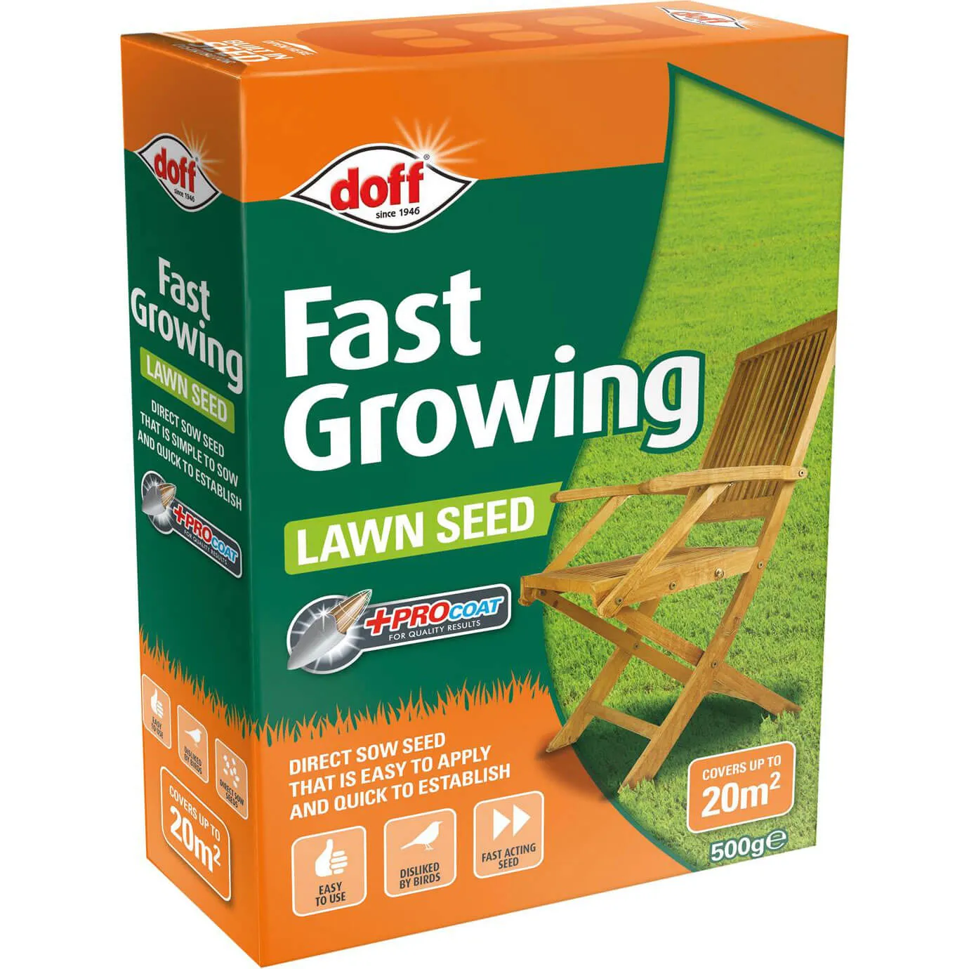 Doff Fast Growing Lawn Seed - 500g