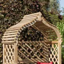Rowlinson Jaipur Arbour 2075 x 1330 x 800mm  Natural Timber Finish