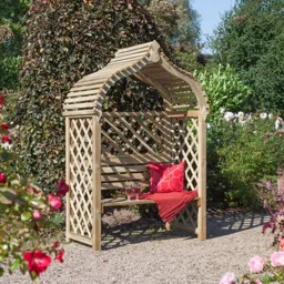 Rowlinson Jaipur Arbour 2075 x 1330 x 800mm  Natural Timber Finish