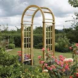 Rowlinson Round Top Heavy Duty Arch 2500 x 1240 x 650mm  Natural Timber Finish