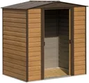 Arrow Woodvale 6x5 Apex Coffee Metal Shed with floor