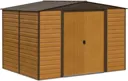 Arrow Woodvale 10x8 Apex Coffee Metal Shed with floor