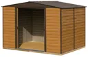Arrow Woodvale 12x10 Apex Coffee Metal Shed with floor