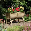 Rowlinson Marberry Barrel Planter 715 x 1070 x 610mm  Natural Timber